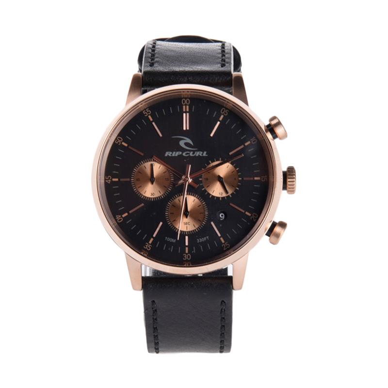 Harga Rip Curl Drake Chrono Leather Jam Tangan Pria - Black [A2907 90