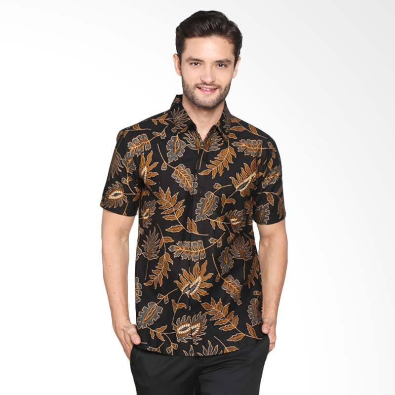 Jual Blitique Motif Daun Parang Kemeja Batik Pria Hitam Jual Blitique Motif Daun Parang Kemeja Batik Pria Hitam