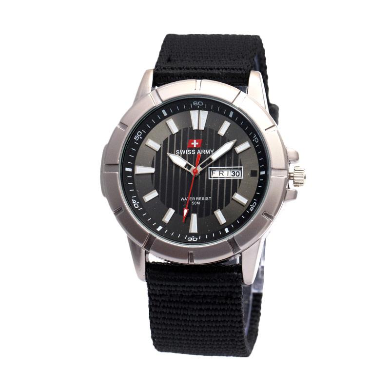 jual swiss army 029 tali kanvas jam tangan pria hitam harga kualitas terjamin jual swiss army 029 tali kanvas jam tangan pria hitam harga kualitas terjamin