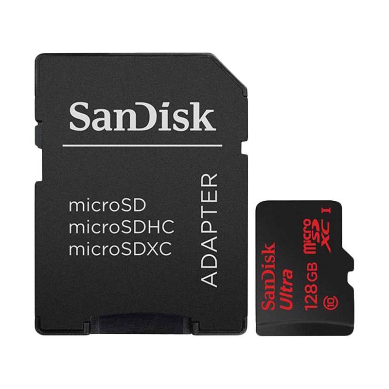 Jual Sandisk MicroSD Ultra C10 Memory Card with SD Adaptor