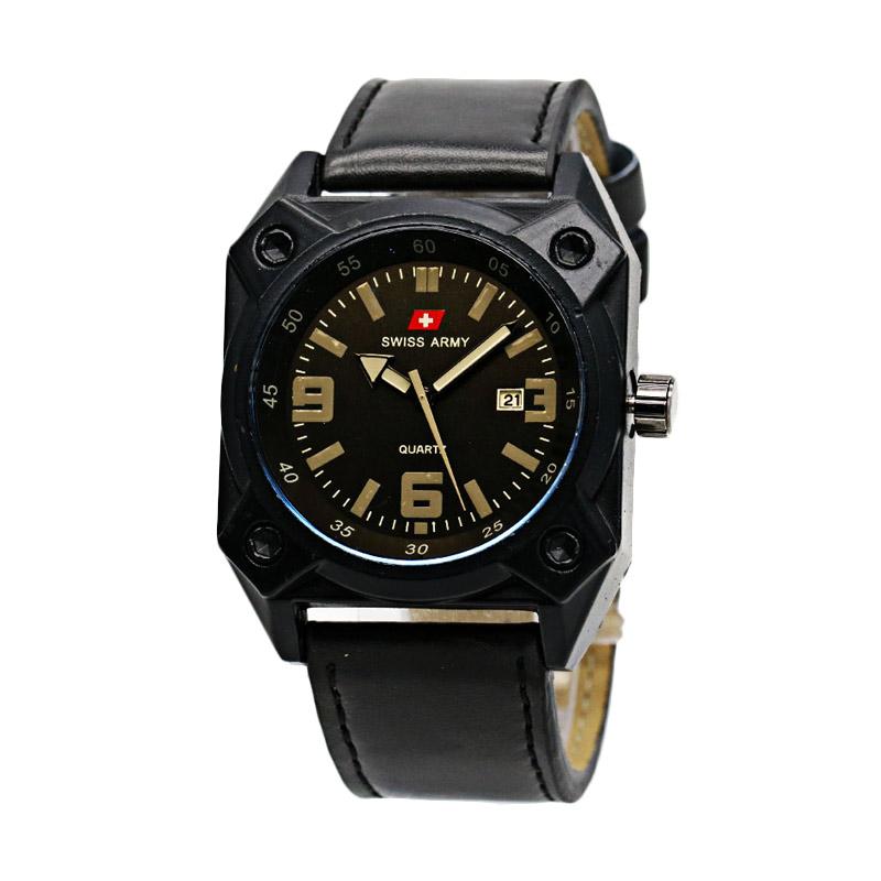 jual swiss army 1801 kulit hitam jam tangan pria jual swiss army 1801 kulit hitam jam tangan pria