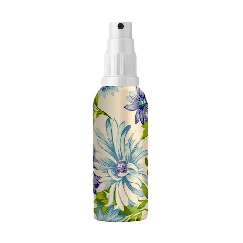 Jual Akrilik Motif Daun Biru Ungu Nano Water Spray
