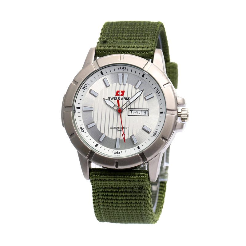 Jual Swiss Army 029 Jam Tangan Pria - Hijau Putih Online 