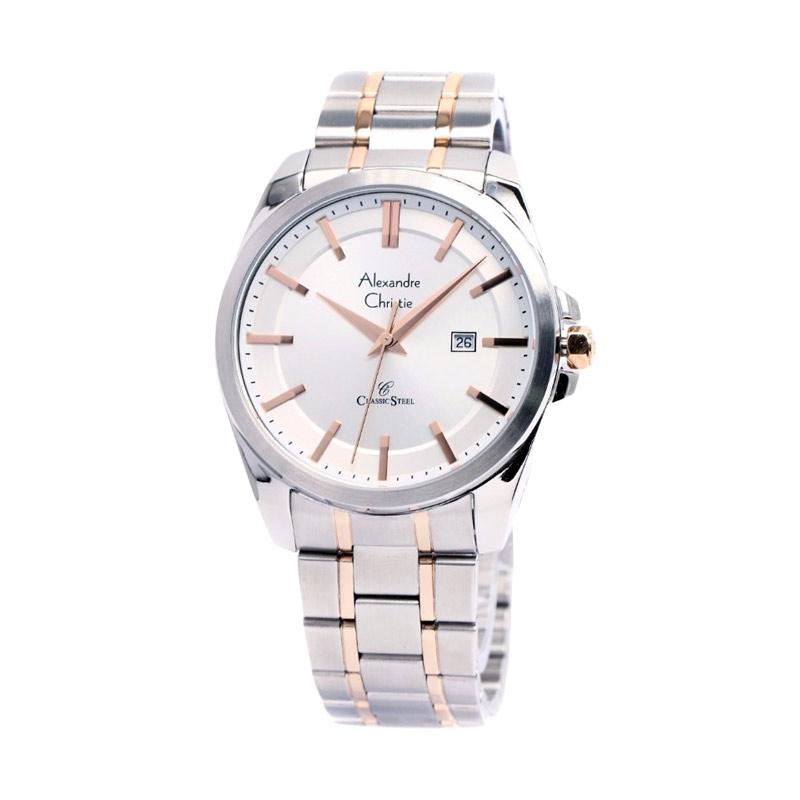 Harga Alexandre Christie 8404 Jam Tangan Pria - Silver 
