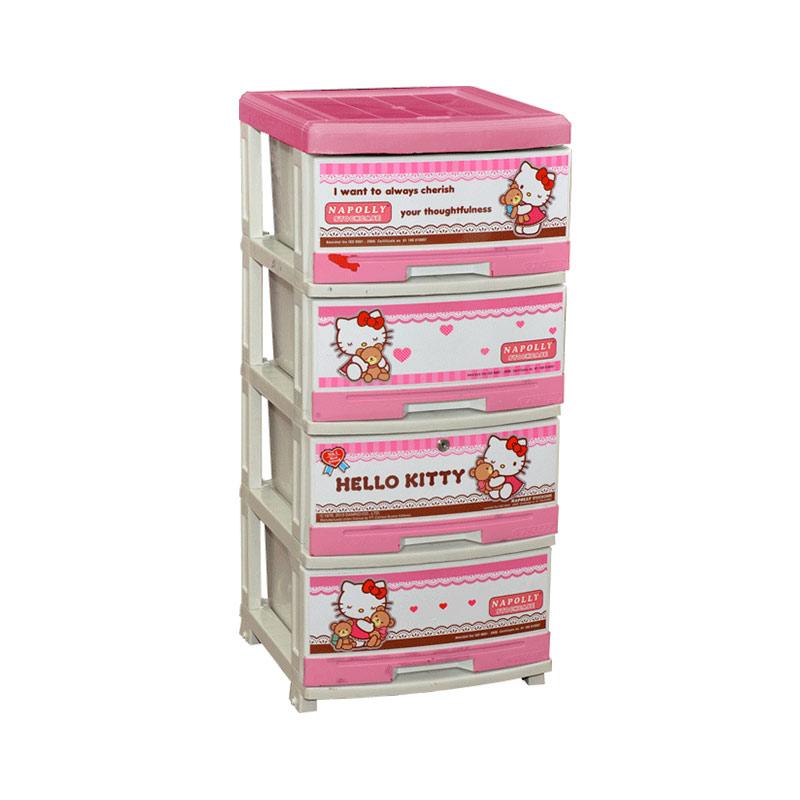 51 Lemari  Plastik  4 Susun Hello  Kitty  Penting 