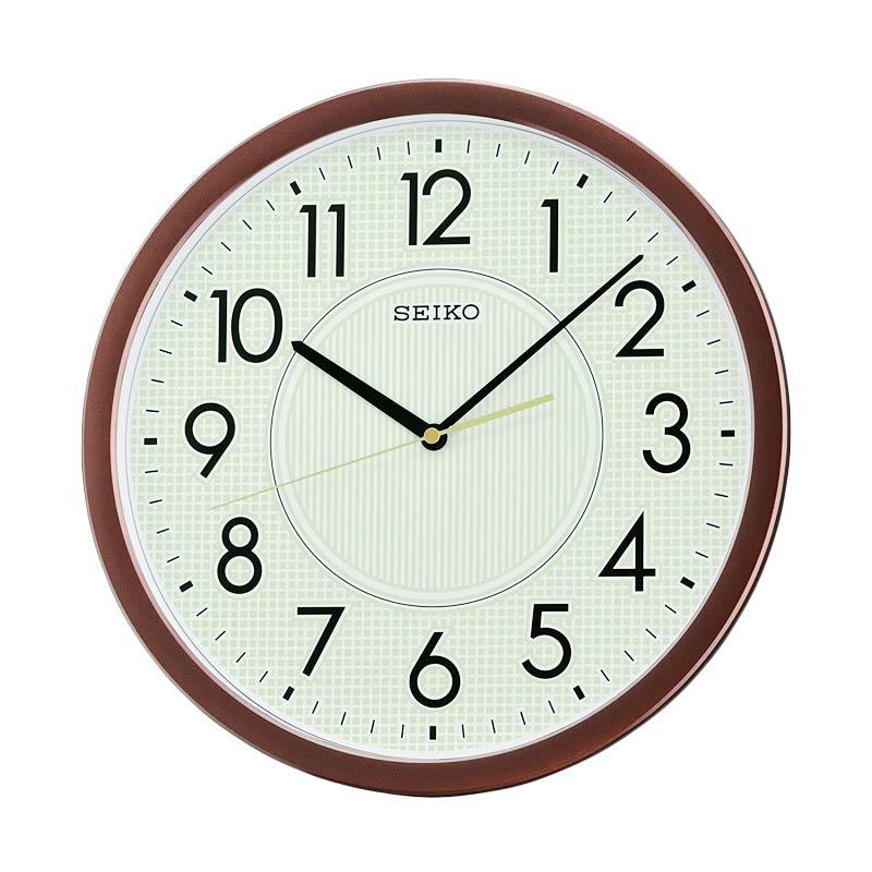Jual SEIKO QXA629B Quiet Sweep Lumibrite Wall Clock Jam Dinding Brown