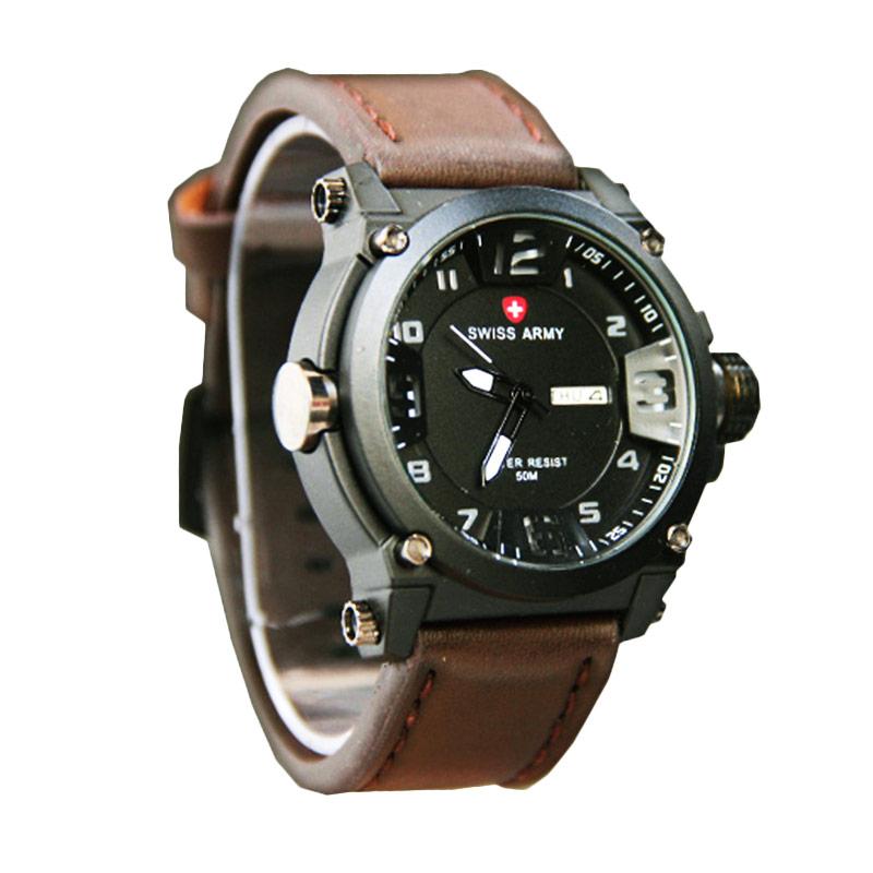 jual swiss army sa 005 jam tangan pria casual bonus baterai cokelat tua harga jual swiss army sa 005 jam tangan pria casual bonus baterai cokelat tua harga
