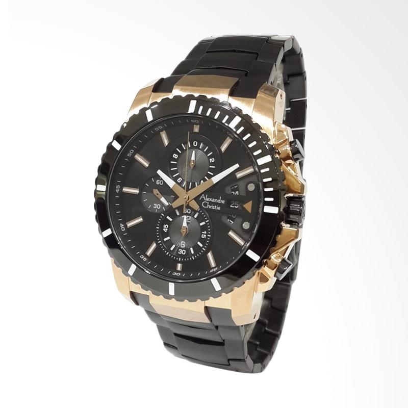 Jual Alexandre Christie Jam Tangan Pria - Rose Gold Black 
