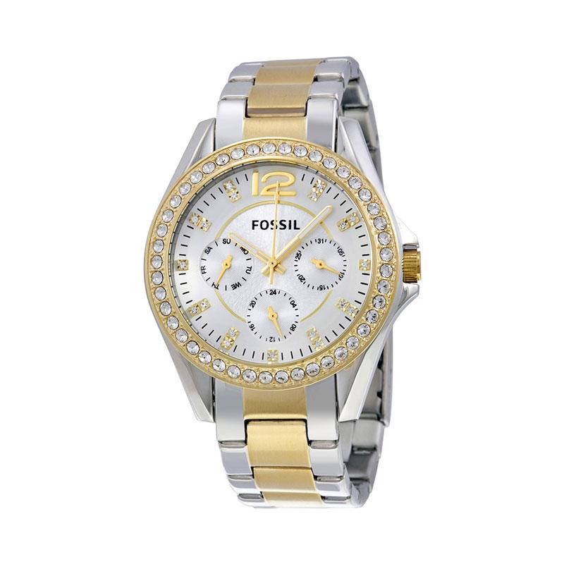 Jual FOSSIL Riley Multi-Function Two-Tone Gold ES3204 Jam