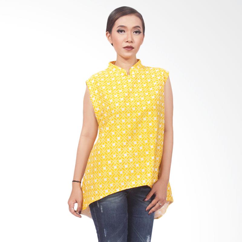 Blouse Batik Tanpa Lengan - Collar Blouses