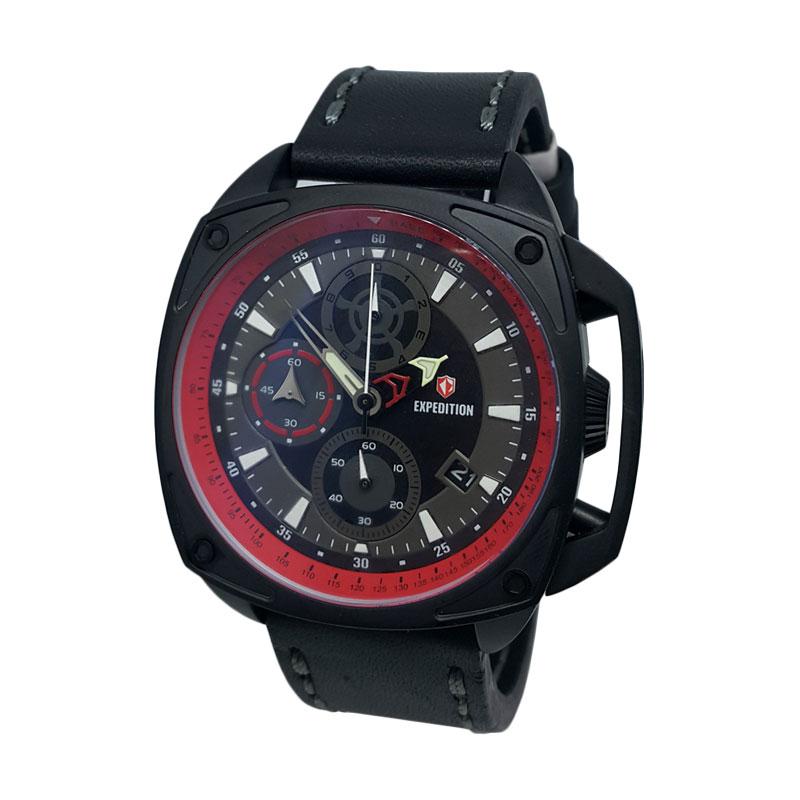 jual expedition chronograph tali kulit jam tangan pria 140450 hitam merah harga jual expedition chronograph tali kulit jam tangan pria 140450 hitam merah harga