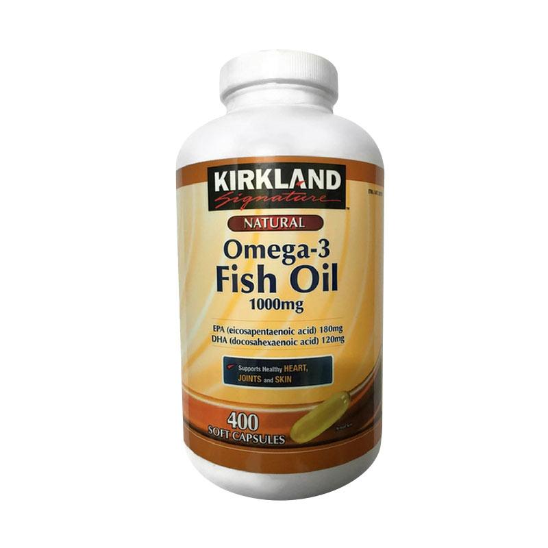 Jual Kirkland Signature Omega 3 Fish Oil 1000 mg Suplemen [400 Kapsul