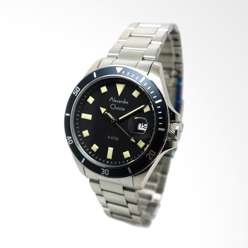 jual alexandre christie stainless steel jam tangan pria 6446 black harga kualitas jual alexandre christie stainless steel jam tangan pria 6446 black harga kualitas
