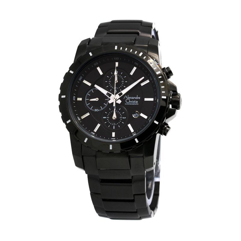 Jual Alexandre Christie 6141 Stainless Steel Jam Tangan Pria Hitam di