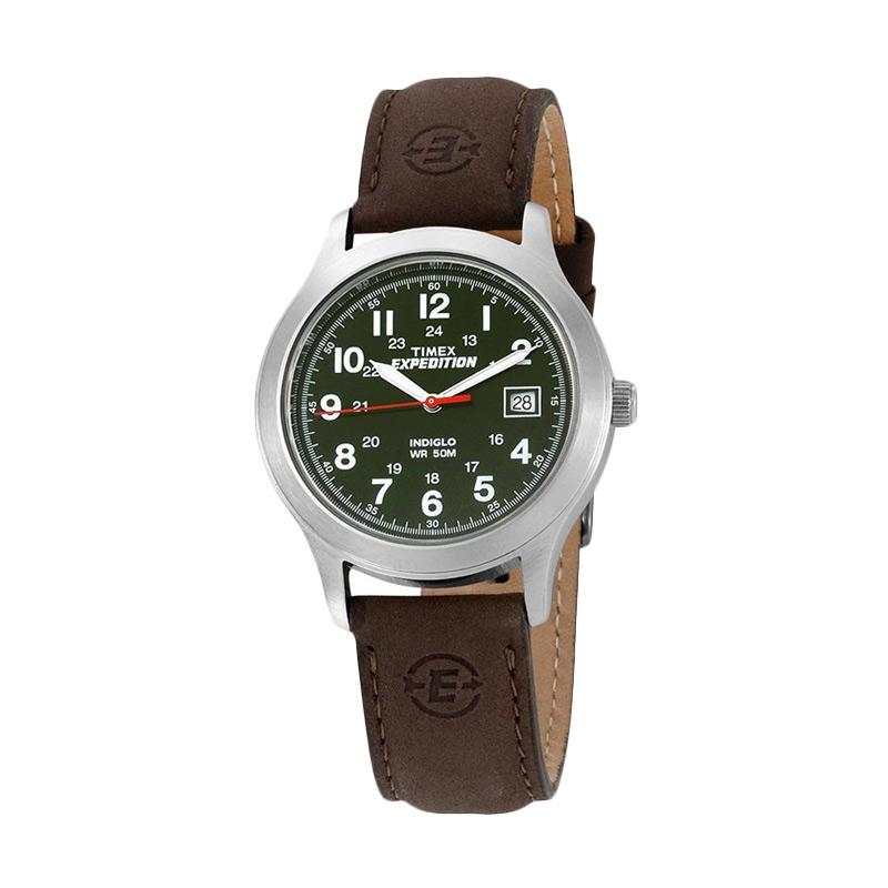 Timex T40051 Expedition Leather Original Jam Tangan Pria - Metal Olive 