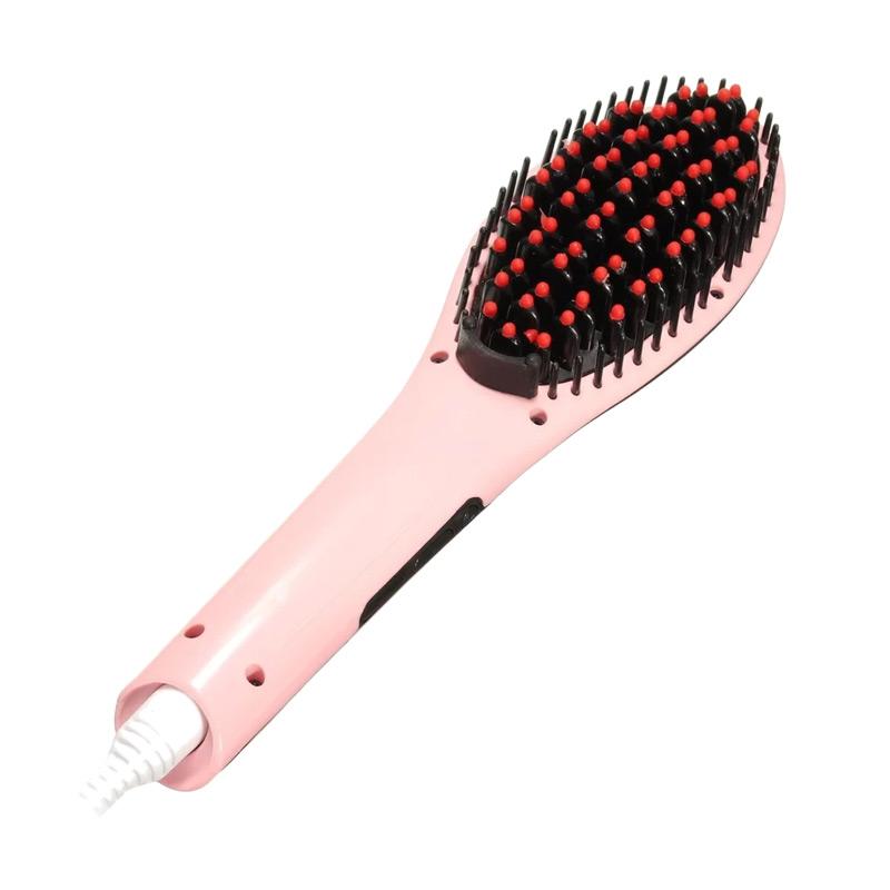 Jual Aimons Hair Straightener LCD Ion  Brush Catok  Sisir 