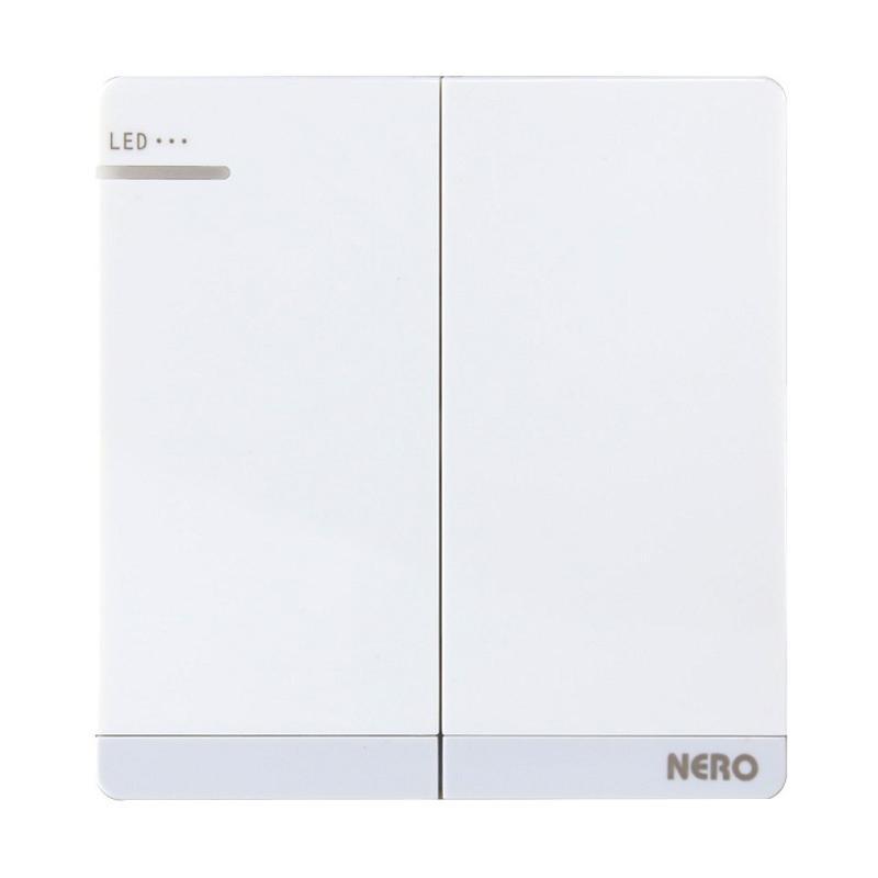 jual nero decora q71621d w saklar listrik white 2 1 way switch with led locator jual nero decora q71621d w saklar listrik white 2 1 way switch with led locator