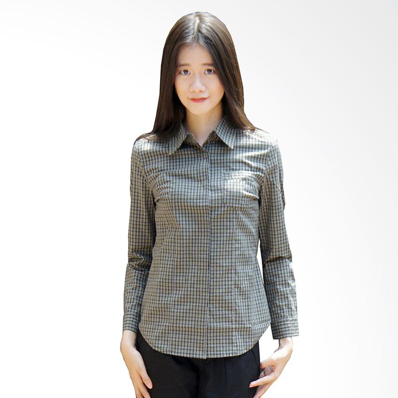 Jual Adore Ladies Kemeja Lengan Panjang Kotak Atasan