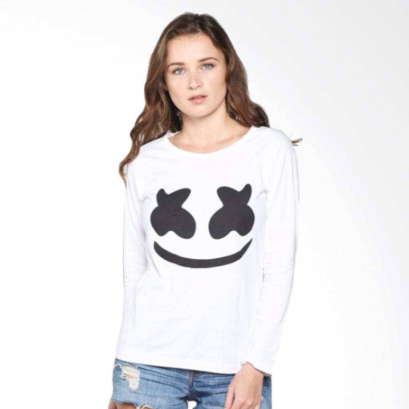 Jual Tumblr Tee Marshmello T Shirt Kaos  Wanita  Lengan  