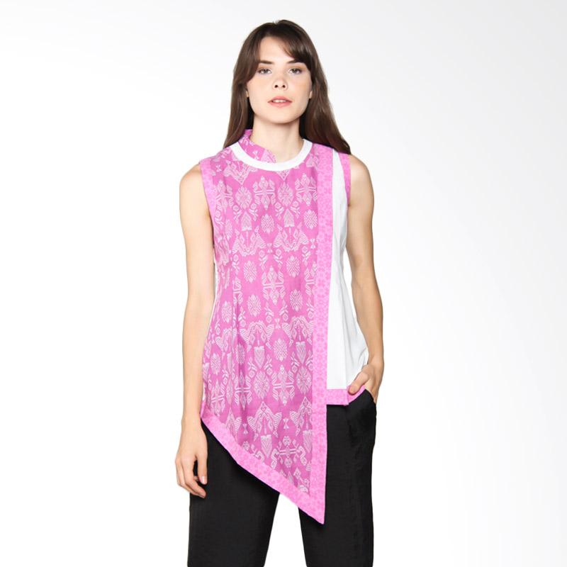 jual karya batik assymetric simple collar top asct batik jual karya batik assymetric simple collar top asct batik