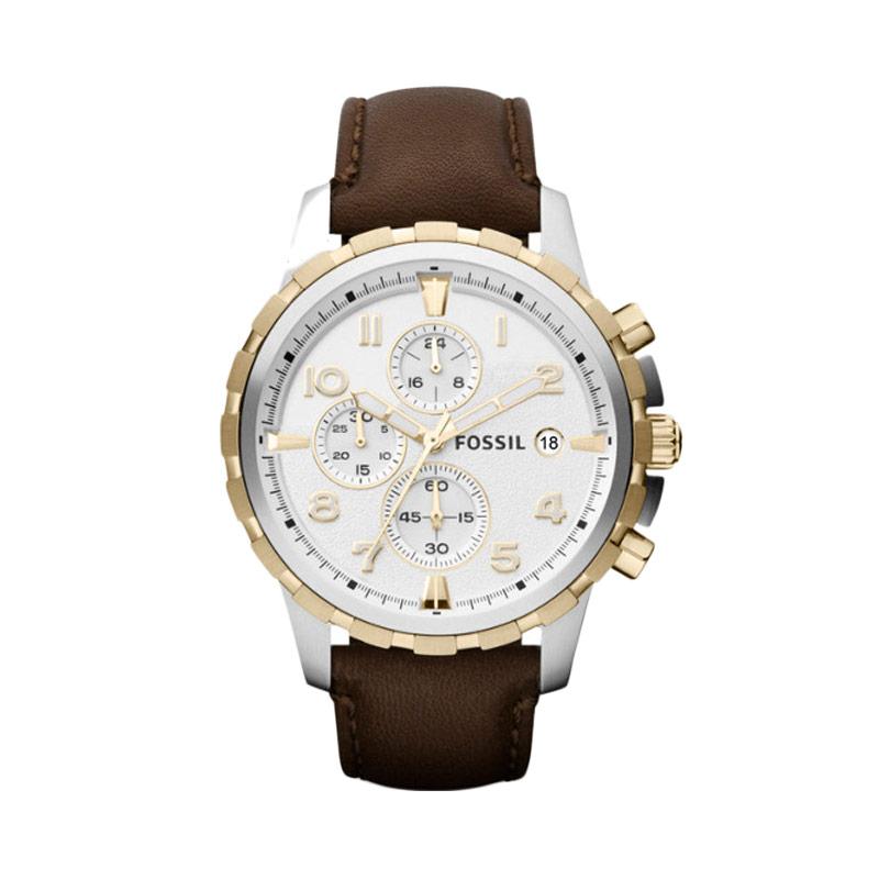 jual fossil dean chronograph brown leather fs 4788 jual fossil dean chronograph brown leather fs 4788