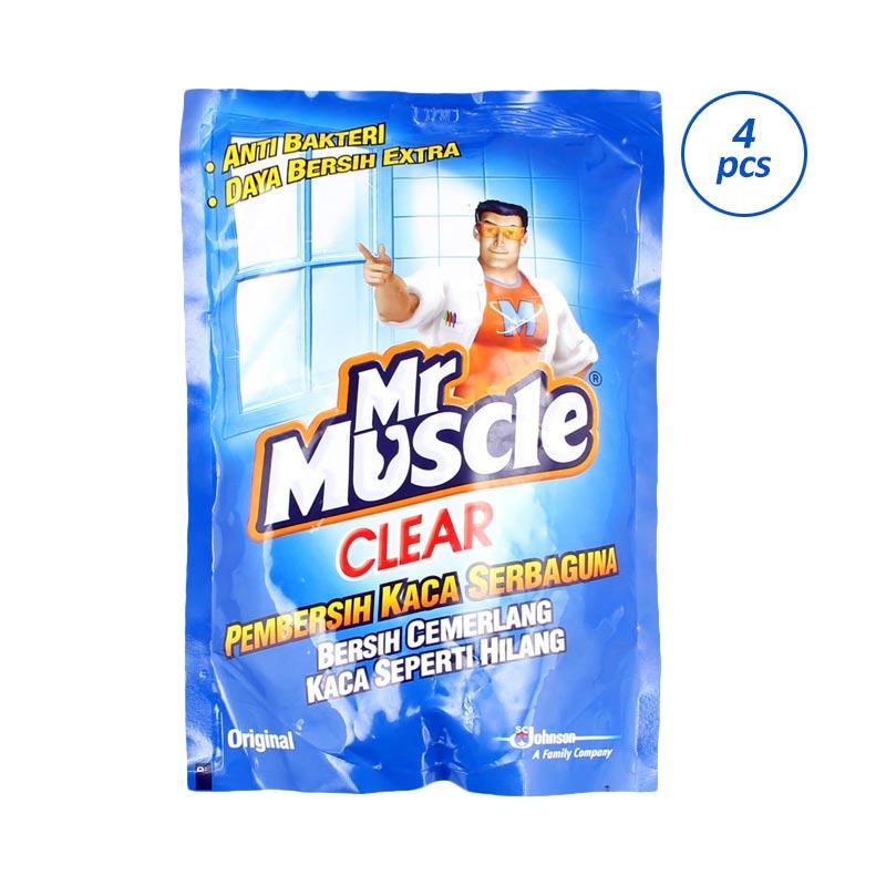 Jual MR MUSCLE Clear Glass Liquid Blue Pouch Pembersih  