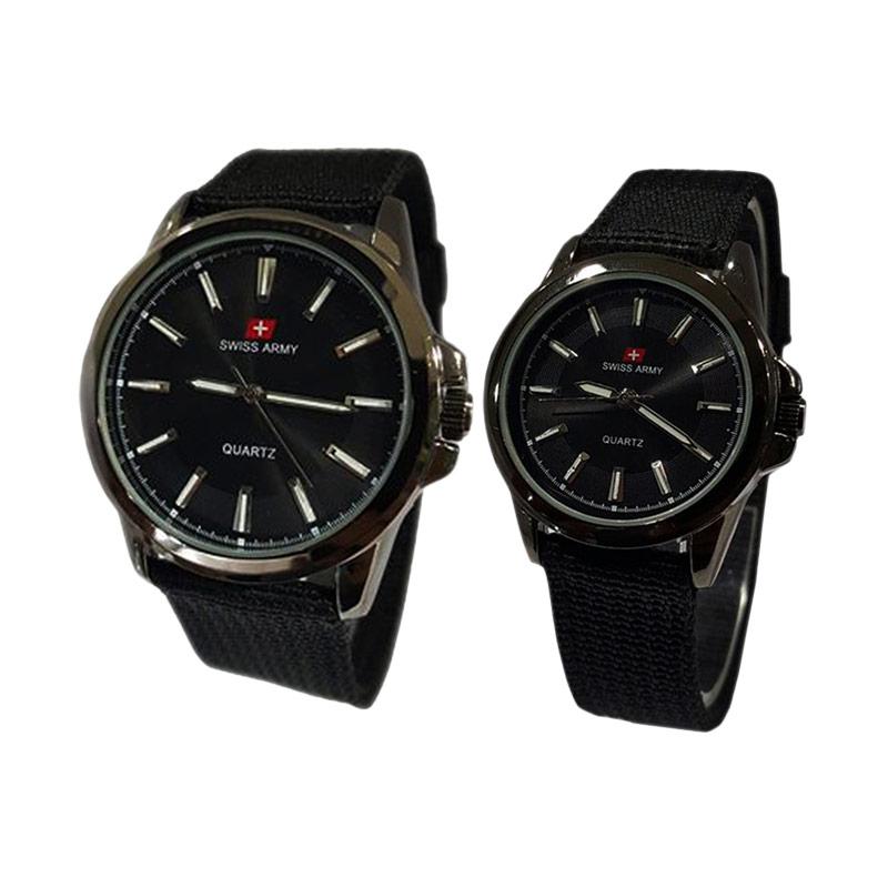 Harga Swiss Army Couple Jam Tangan Pria dan Wanita SA3320 Canvas