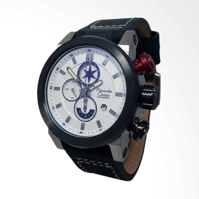 Jual Alexandre Christie Chronograph Tali Kulit Jam Tangan 