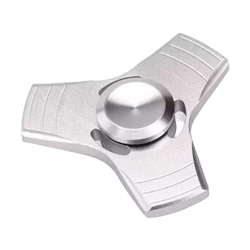 jual fidget spinner aluminium mainan anti stress edukasi anak silver harga jual fidget spinner aluminium mainan anti stress edukasi anak silver harga