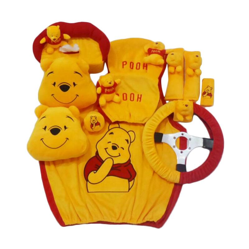 jual centralseat bantal kepala mobil pooh yellow set jual centralseat bantal kepala mobil pooh yellow set