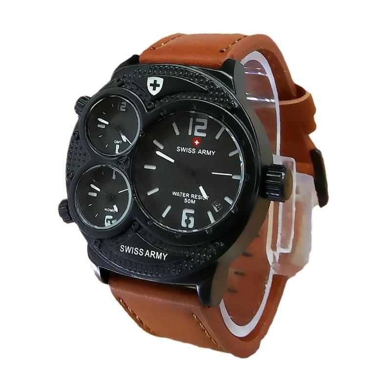 jual swiss army sa x00654 dw time jam tangan pria coklat muda putih harga jual swiss army sa x00654 dw time jam tangan pria coklat muda putih harga