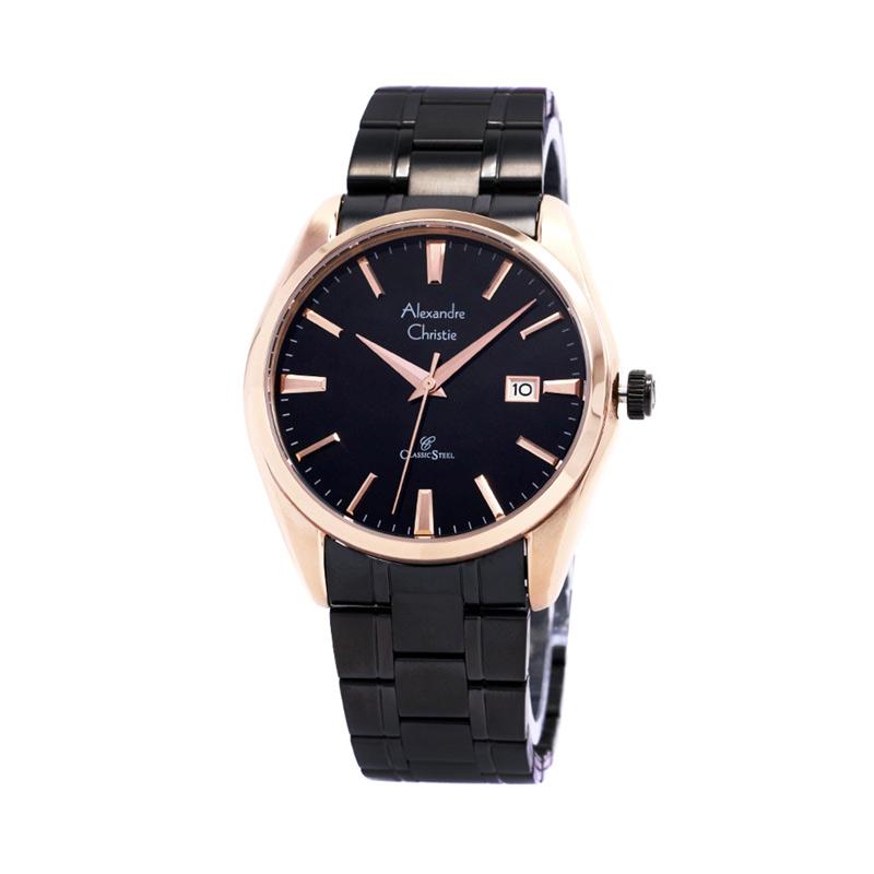 jual alexandre christie stainless steel jam tangan pria 8515 hitam rosegold jual alexandre christie stainless steel jam tangan pria 8515 hitam rosegold
