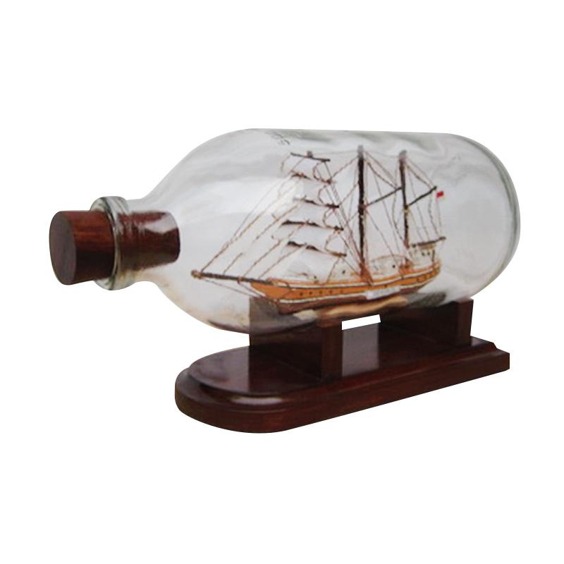 Jual Souvenir Miniatur Kapal Layar KRI Dewaruci dalam Botol Souvenir di