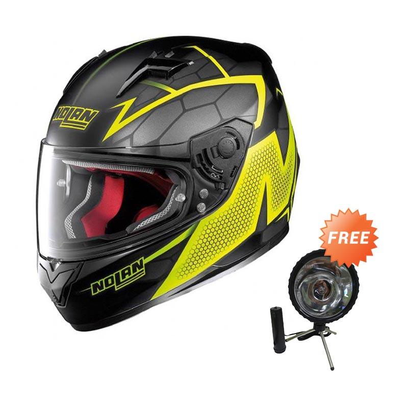 jual promo nolan hexagon n64 85 helm flat black stripe yellow 1price h50115 jual promo nolan hexagon n64 85 helm flat black stripe yellow 1price h50115