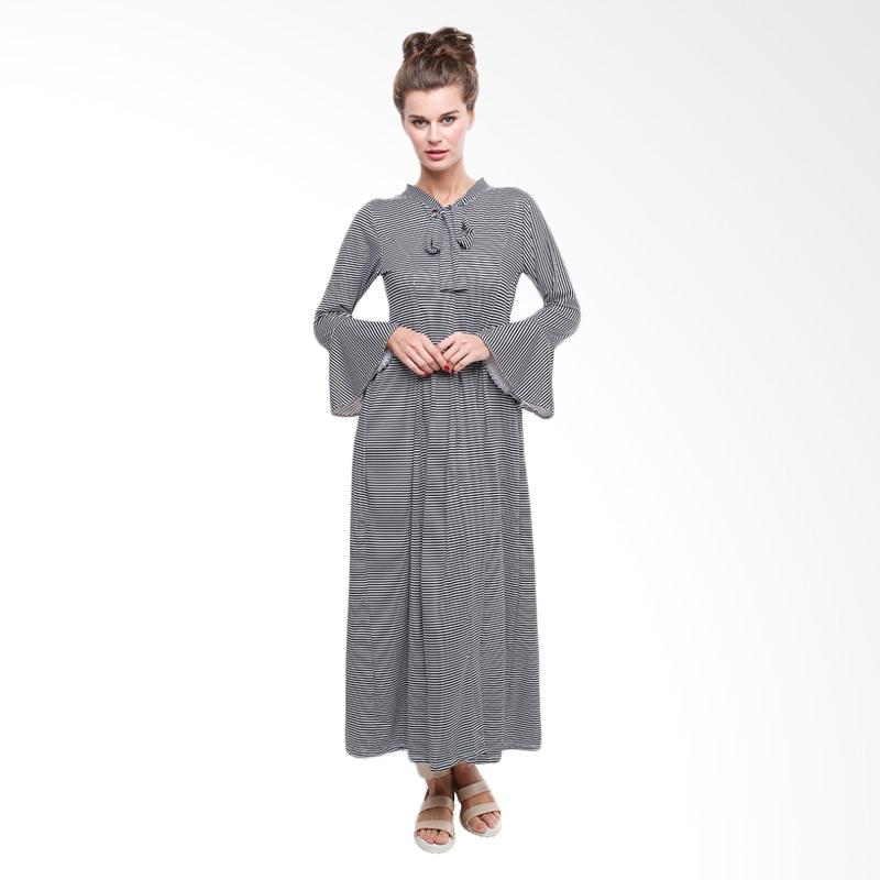 Jual Covering Story Janetra Dress Stripe Long Dress Muslim