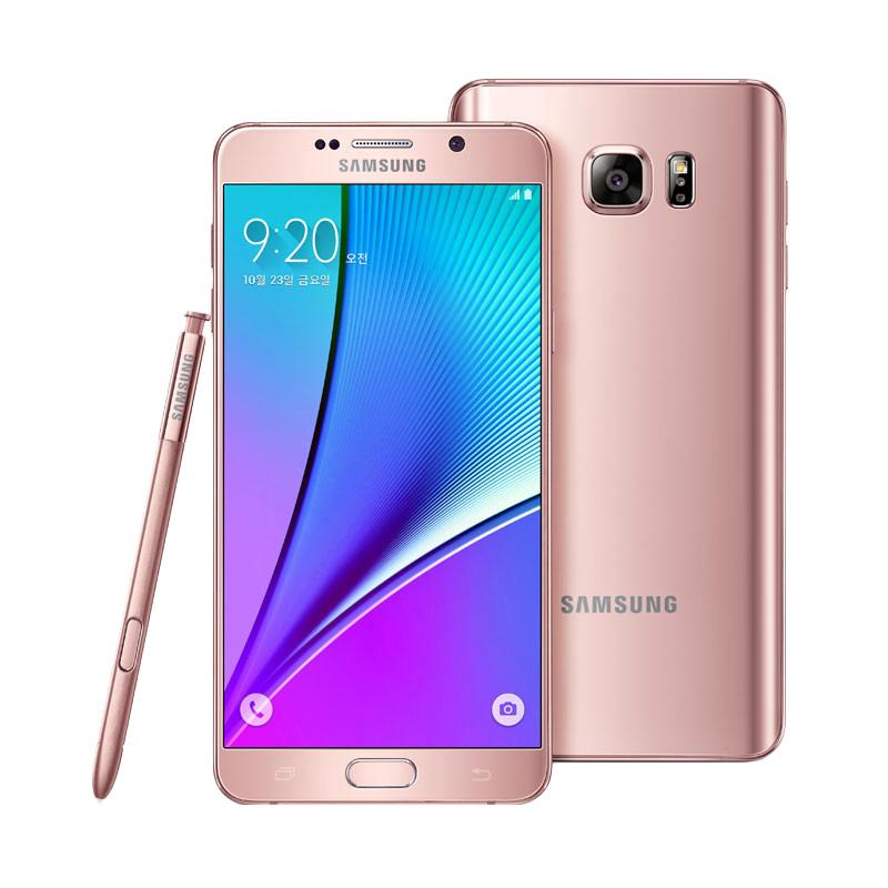 Jual Samsung Galaxy Note 5 Smartphone - Pink Gold [32 GB/4 GB] Free