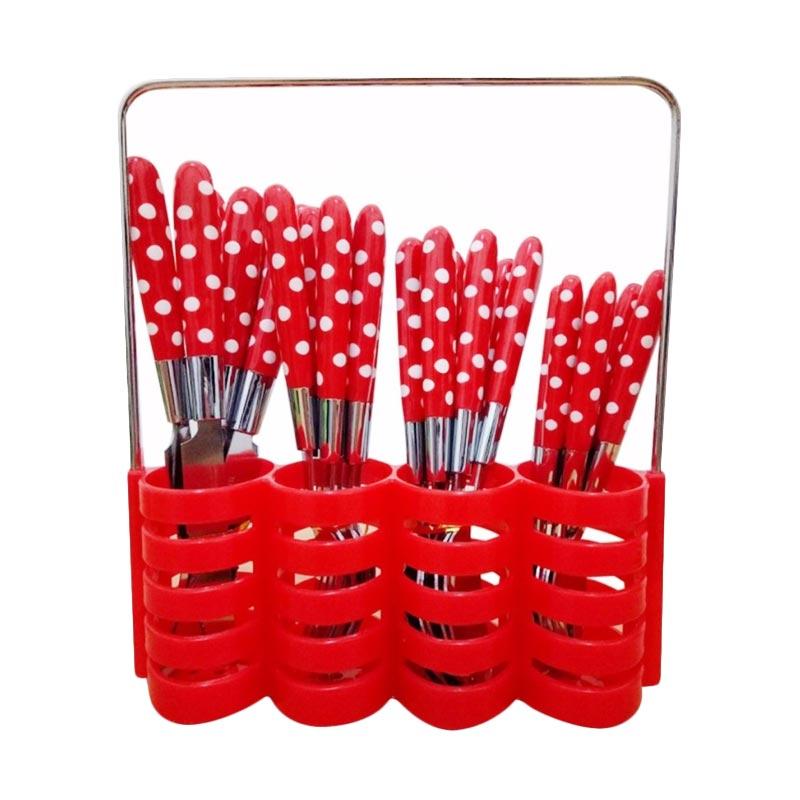 jual meilyngiftshop motif polkadot stainless sendok garpu jual meilyngiftshop motif polkadot stainless sendok garpu