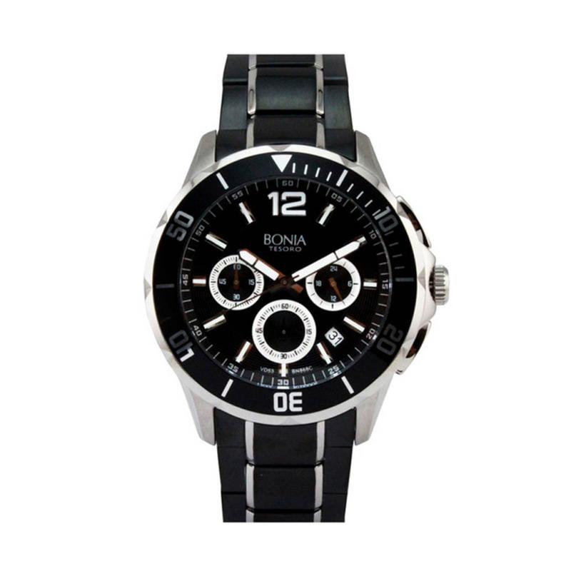 jual bonia b868 1635c jam tangan pria silver black jual bonia b868 1635c jam tangan pria silver black