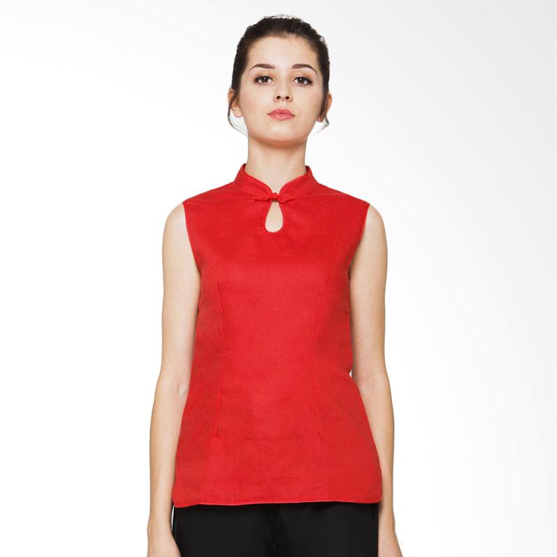 Jual Veyl Nelly Cheongsam Atasan  Wanita Red Online 