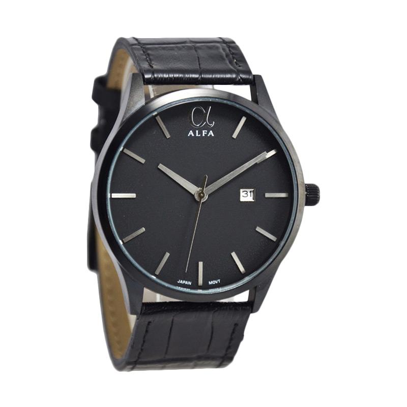 Harga Alfa - Jam Tangan Pria - Silver Stainless Steel 