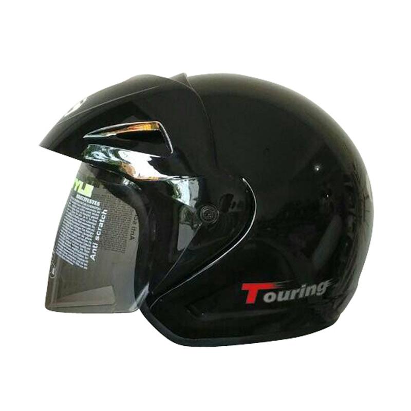 Jual BMC Touring Helm Motor Half Face Black Metalic di Seller Jogja