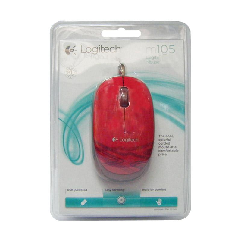 Jual Logitech M105 New Series Color Mouse Usb Wired Optical Mouse Full ...