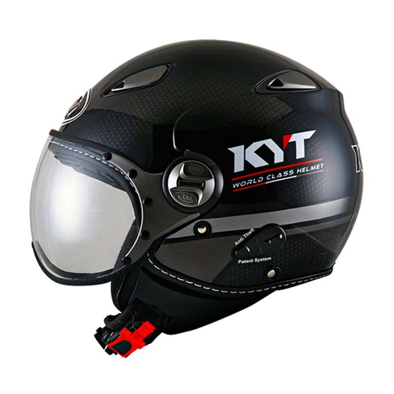 Jual KYT-ELSICO #3 Helm Half Face - Black Doff Gun Metal