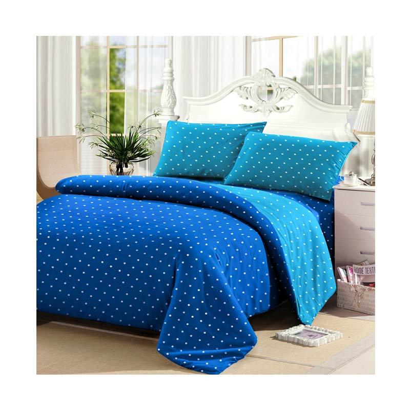 Jual Jaxine Sprei Katun Motif Polkadot Set Sprei Blue jual jaxine sprei katun motif polkadot set sprei blue