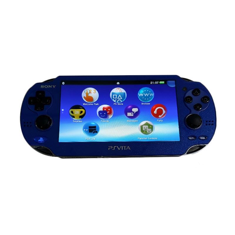Jual SONY PS Vita Fat CFW - Biru [Micro SD 32 GB Full