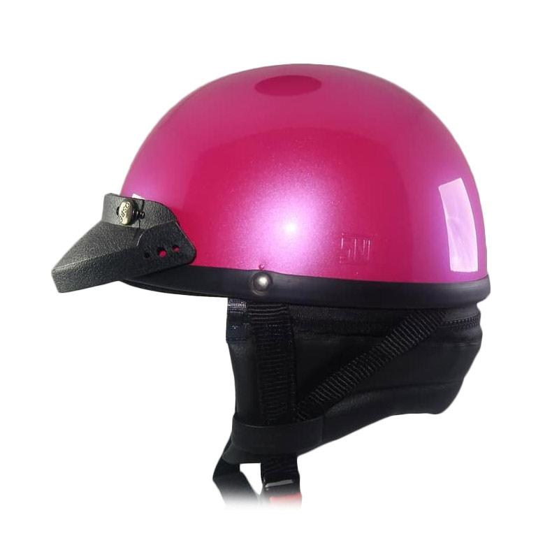 Jual Retro Chip Pet Helm Half Face XL PINK di Seller Mitra Jaya