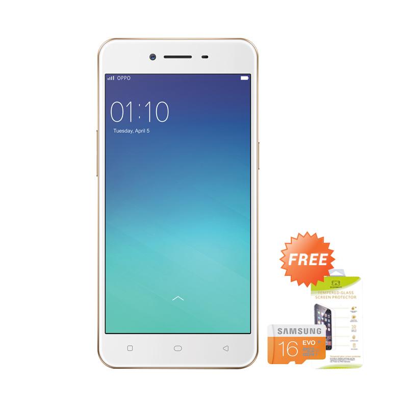 Jual OPPO A37F Smartphone - Gold [16GB/ 2GB] + Free MMC 