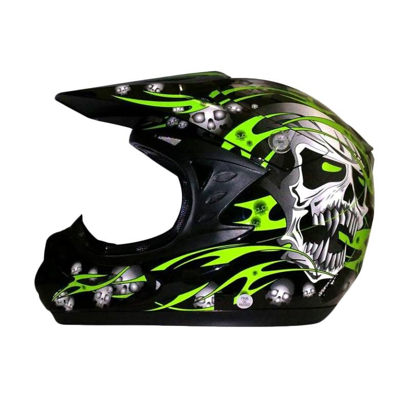 jual snail helmet 309 helm motocross green skull jual snail helmet 309 helm motocross green skull