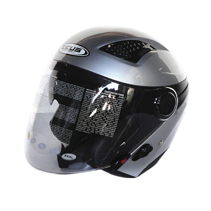 Jual Zeus ZS610 Helm Half Face Silver di Seller Juragan Helm