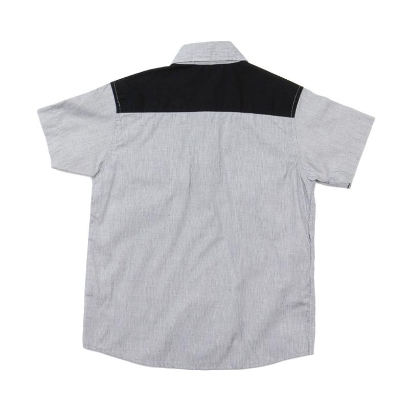 Jual YeGee Salur Kemeja Anak - Putih Hitam B Online Juli